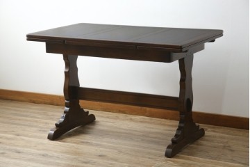 ヴィンテージ家具　イギリス　ERCOL(アーコール)　ニレ材　カントリースタイルにおすすめのドローリーフテーブル　(R-050163)