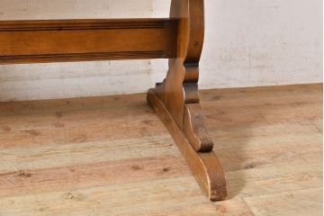 ヴィンテージ家具　イギリス　ERCOL(アーコール)　ニレ材　カントリースタイルにおすすめのドローリーフテーブル(ダイニングテーブル、エクステンション、拡張式テーブル、4人掛け、6人掛け、ビンテージ)(R-050163)