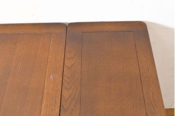 ヴィンテージ家具　イギリス　ERCOL(アーコール)　ニレ材　カントリースタイルにおすすめのドローリーフテーブル(ダイニングテーブル、エクステンション、拡張式テーブル、4人掛け、6人掛け、ビンテージ)(R-050163)