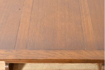 ヴィンテージ家具　イギリス　ERCOL(アーコール)　ニレ材　カントリースタイルにおすすめのドローリーフテーブル(ダイニングテーブル、エクステンション、拡張式テーブル、4人掛け、6人掛け、ビンテージ)(R-050163)