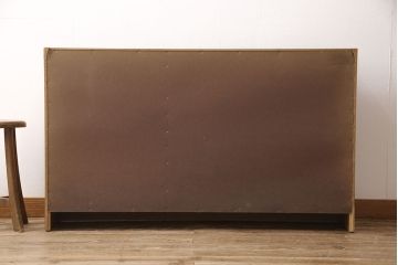 北欧ヴィンテージ　チーク材の温かな木味が魅力!　シンプルなブックシェルフ(本棚、サイドボード、収納棚、ビンテージ)(R-050165)