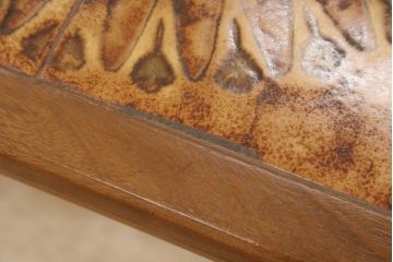 北欧家具　デンマークヴィンテージ　温かな雰囲気が魅力のタイルトップテーブル(センターテーブル、サイドテーブル、コーヒーテーブル、ビンテージ)(R-050169)