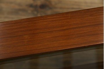 北欧ヴィンテージ　チーク材　スタイリッシュなガラストップテーブル　(R-050175)