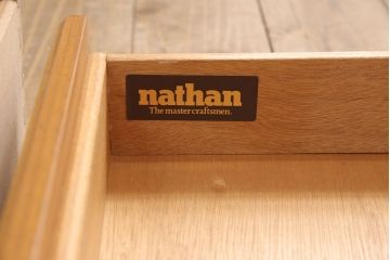 イギリスヴィンテージ　Nathan(ネイサン)社　チーク材　ライティングビューロー(チェスト、引き出し、ワークデスク、ビンテージ)(R-050186)