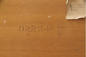 イギリスヴィンテージ　STAG(スタッグ)社　リング状のつまみがアクセントになったお洒落なチェスト(引き出し、洋服タンス、ビンテージ)(R-050189)