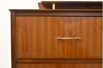 イギリスヴィンテージ　北欧スタイル家具　Remploy社製　チーク材が温かい雰囲気を醸し出すビンテージドレッサー(化粧台、チェスト、鏡台、引き出し)(R-050194)