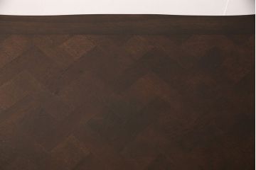 フランスアンティーク　オーク材　パーケット天板がお洒落さを高めるエクステンションテーブル(ダイニングテーブル、ドローリーフテーブル)(R-050212)