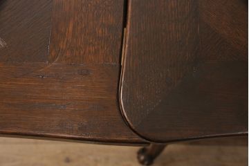 フランスアンティーク　オーク材　パーケット天板がお洒落さを高めるエクステンションテーブル(ダイニングテーブル、ドローリーフテーブル)(R-050212)