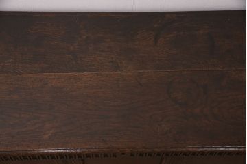 イギリスアンティーク　オーク材の木味が存分に楽しめるコファ(収納付きベンチ、トランク、ブランケットボックス)(R-050224)