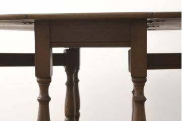 イギリスアンティーク　オーク材　バタフライテーブル(ダイニングテーブル、ゲートレッグテーブル、ドロップリーフテーブル)(R-050225)