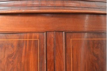 イギリスアンティーク　マホガニー材　ペイント仕上げ限定　お部屋の隅をお洒落に活用できるコーナーキャビネット(収納棚、戸棚)(R-050226)