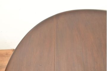 ヴィンテージ家具　イギリスビンテージ　ERCOL(アーコール)　ニレ材　挽き物の脚が目を引くバタフライテーブル(ダイニングテーブル、食卓、4人掛け、2人掛け)(R-050227)