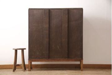 イギリスアンティーク　オーク材　シンプルなデザインで使い方の幅が広がるブックケース(本箱、収納棚、陳列棚、キャビネット、飾り棚、店舗什器)(R-050233)