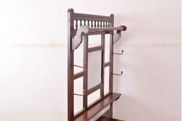 イギリスアンティーク雑貨　玄関周りをお洒落に飾るマホガニー材製のホールスタンド(傘立て、コート掛け、帽子掛け)(R-050235)