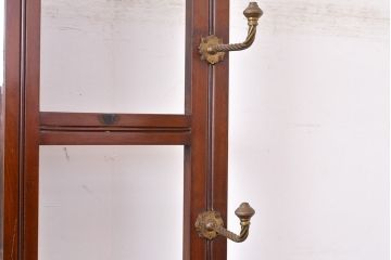 イギリスアンティーク雑貨　玄関周りをお洒落に飾るマホガニー材製のホールスタンド(傘立て、コート掛け、帽子掛け)(R-050235)