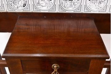 イギリスアンティーク雑貨　玄関周りをお洒落に飾るマホガニー材製のホールスタンド(傘立て、コート掛け、帽子掛け)(R-050235)