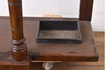イギリスアンティーク雑貨　玄関周りをお洒落に飾るマホガニー材製のホールスタンド(傘立て、コート掛け、帽子掛け)(R-050235)