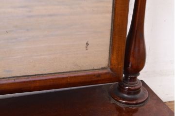 イギリスアンティーク　高級なマホガニー材を贅沢に使った卓上ミラー(鏡)(R-050239)
