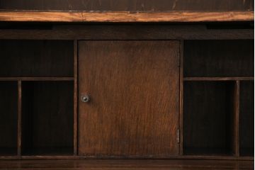 イギリスアンティーク　オーク材　使い込まれた風合いが味わい深いスタッキングビューローブックケース(収納棚、キャビネット、デスク、机、在宅ワーク、在宅用)(R-050242)