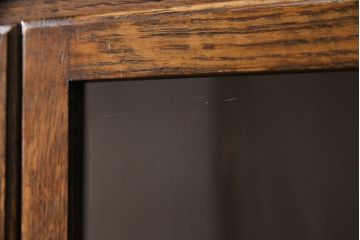 イギリスアンティーク　オーク材　使い込まれた風合いが味わい深いスタッキングビューローブックケース(収納棚、キャビネット、デスク、机、在宅ワーク、在宅用)(R-050242)