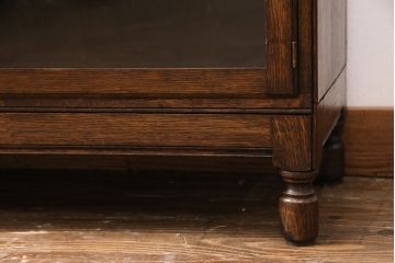 イギリスアンティーク　オーク材　使い込まれた風合いが味わい深いスタッキングビューローブックケース(収納棚、キャビネット、デスク、机、在宅ワーク、在宅用)(R-050242)