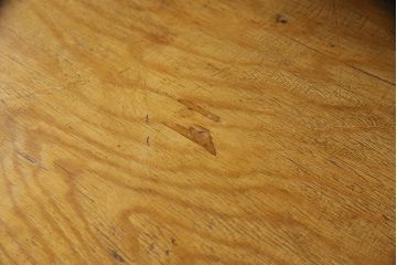 フランスアンティーク　パイン材　様々なガラスを組み合わせた扉がおしゃれなキャビネット(カップボード、食器棚)(R-050248)