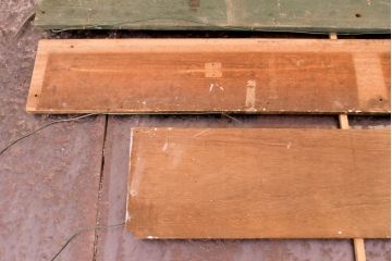 アンティーク雑貨　DIYなどにおすすめの古いラワン材5枚セット(古材、材料)(R-050270)