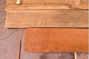 アンティーク雑貨　DIYなどにおすすめの古いラワン材5枚セット(古材、材料)(R-050270)