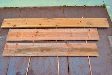 古材　DIYにおすすめ!年月を経た味わいが楽しめる杉材3枚セット(材料、木材、板)(R-050272)