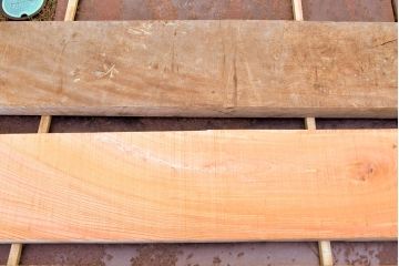 古材　DIYにおすすめ!古民家の梁に使われていたケヤキ材3枚セット(材料、木材、板)(R-050273)