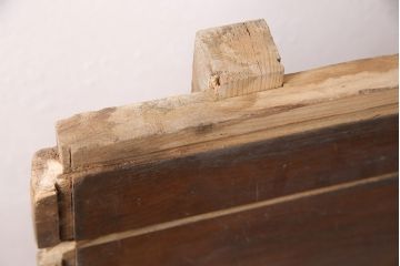 アンティーク雑貨　ケヤキ材の一枚板!上質な雰囲気漂う床框付きの床板(古材、材料)(R-050285)