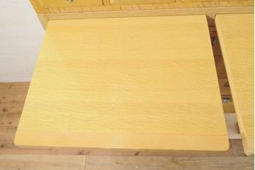 レトロ家具　昭和レトロ　KIHARA　小物収納にうってつけのナラ材製ネームプレート付きカードケース(引き出し、チェスト、図書館、図書室)(R-050289)