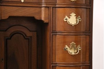 中古　美品　アメリカ　ヒッコリーチェア(HICKORY CHAIR)　マホガニー材　高級感とクラシカルな雰囲気を高めるデスク(両袖机、ワークデスク、在宅用、在宅ワーク)(定価約89万円)(R-050292)