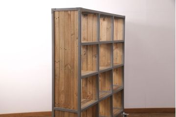 中古　ジャーナルスタンダード取り扱い　KARPENTER(カーペンター)社　キャスター付きマス目棚(ロッカー、ラック、収納棚)(R-050294)