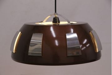 北欧ヴィンテージ　デンマーク　ミッドセンチュリースタイルにおすすめのアルミ製の天井照明(吊り下げ照明、ペンダントライト、ビンテージ)(R-050296)