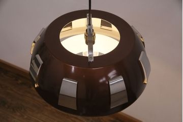 北欧ヴィンテージ　デンマーク　ミッドセンチュリースタイルにおすすめのアルミ製の天井照明(吊り下げ照明、ペンダントライト、ビンテージ)(R-050296)