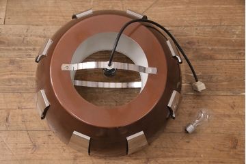 北欧ヴィンテージ　デンマーク　ミッドセンチュリースタイルにおすすめのアルミ製の天井照明(吊り下げ照明、ペンダントライト、ビンテージ)(R-050296)