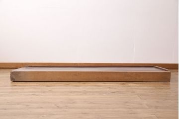 アンティーク雑貨　床框(とこかまち)付きの栗材の一枚板(古材、材料)(R-050297)