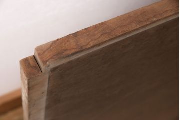 アンティーク雑貨　ケヤキ材の一枚板!上質な雰囲気漂う、玉杢模様が美しい床板(古材、材料)(R-050298)