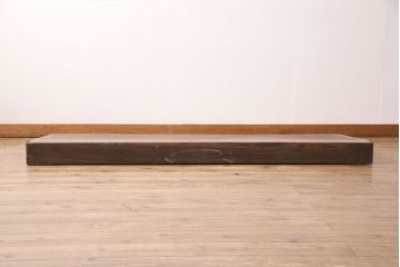 アンティーク雑貨　ケヤキ材の一枚板!上質な雰囲気漂う、玉杢模様が美しい床板(古材、材料)(R-050298)