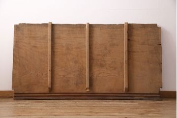 アンティーク雑貨　ケヤキ材の一枚板!上質な雰囲気漂う床板(古材、材料)(R-050299)