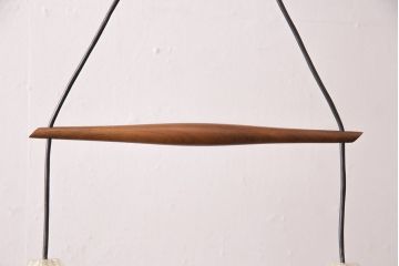 ヴィンテージ照明　デンマーク　きらきら輝くガラスシェードがエレガントな空間を演出するペンダントライト(吊り下げ照明、天井照明、ビンテージ)(R-050302)