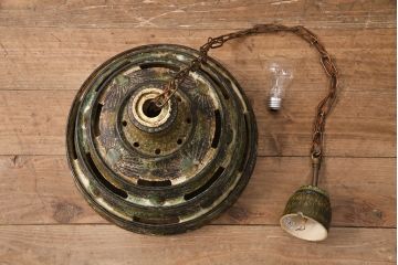 ヴィンテージ照明　デンマーク　空間のアクセントになる陶器製のペンダントライト(シェード、吊り下げ照明、天井照明、ビンテージ)(R-050309)
