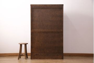 中古　美品　北海道民芸家具　飾り棚としてもおすすめ!和・洋どちらの空間にも合わせやすいシンプルなブックケース(本箱、書棚、飾り棚) (R-050312)