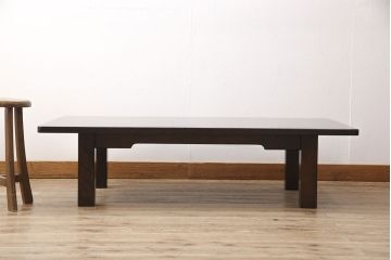 中古　北海道民芸家具　シンプルな座卓(ローテーブル、リビングテーブル)(R-050315)
