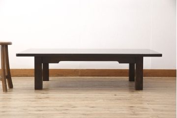 中古　北海道民芸家具　シンプルな座卓(ローテーブル、リビングテーブル)(R-050315)