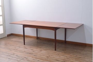 北欧家具　デンマークヴィンテージ　チーク材　エクステンションテーブル(ダイニングテーブル、ビンテージ)(R-050317)