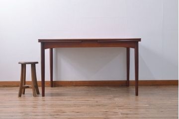 北欧家具　デンマークヴィンテージ　チーク材　エクステンションテーブル(ダイニングテーブル、ビンテージ)(R-050317)