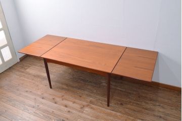 北欧家具　デンマークヴィンテージ　チーク材　エクステンションテーブル(ダイニングテーブル、ビンテージ)(R-050317)