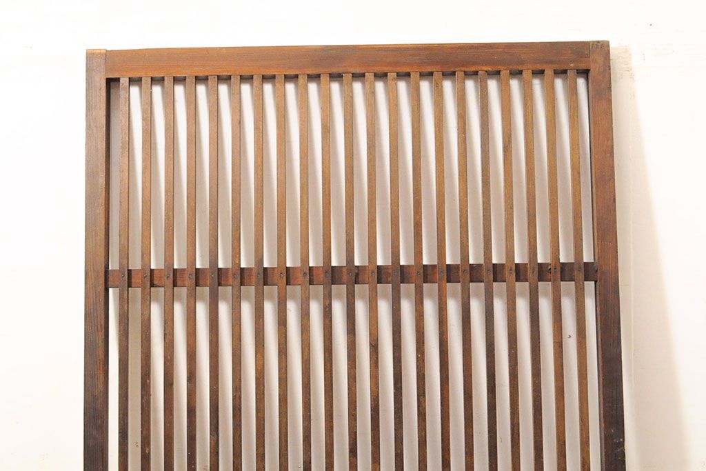 和製アンティーク　上品な和の空間作りにぴったりの格子戸1枚(建具、引き戸)(R-050323)